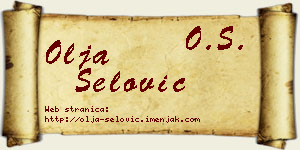 Olja Šelović vizit kartica